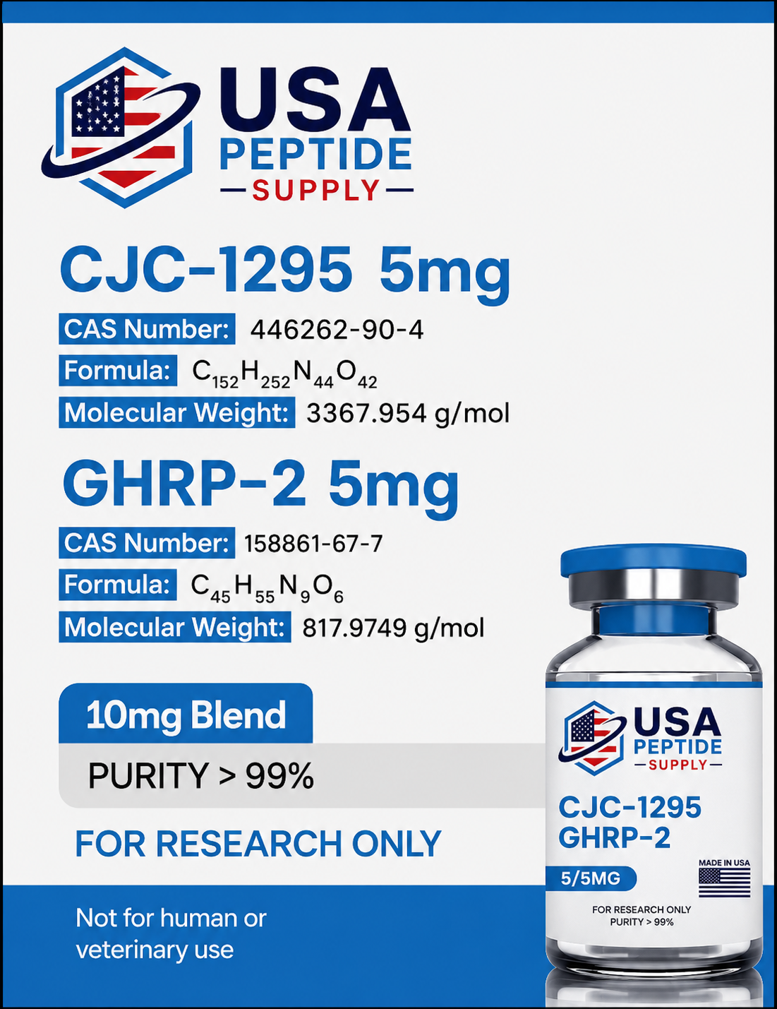 CJC-1295 & GHRP-2 Blend (10mg) CJC-1295 & GHRP-2 Blend (10mg) for sale in Los Angeles