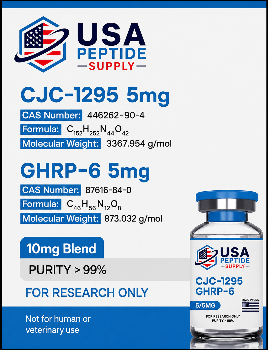 CJC-1295 & GHRP-6 Blend (10mg) CJC-1295 & GHRP-6 Blend (10mg) for sale in Burbank California